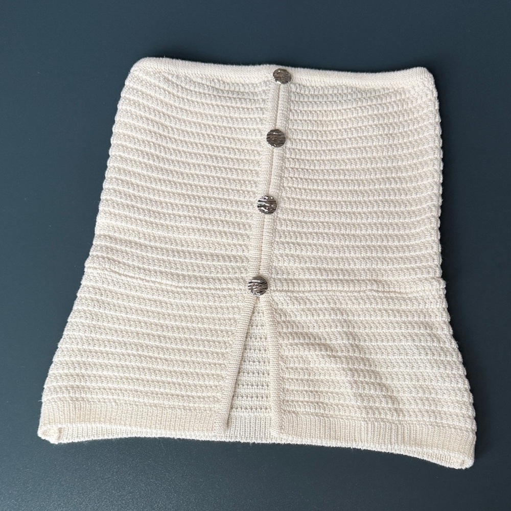 Bershka Off-White Knit Halter top